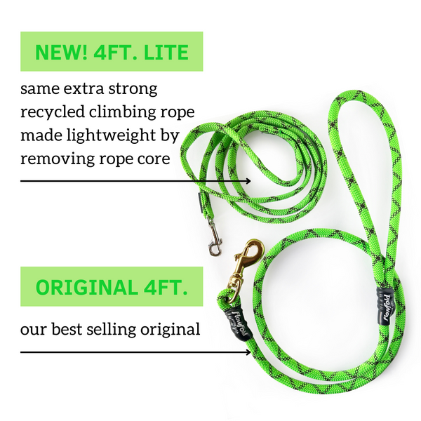 Flowfold Trailmate Recycled Climbing Rope 4ft Lite Dog Leash