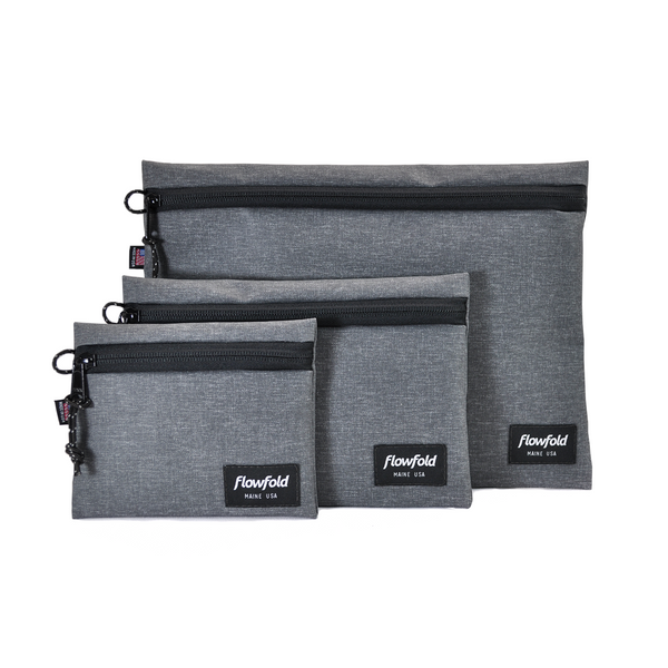 Flowfold Voyager - Water Resistant Pouch / Utility Zipper Pouches