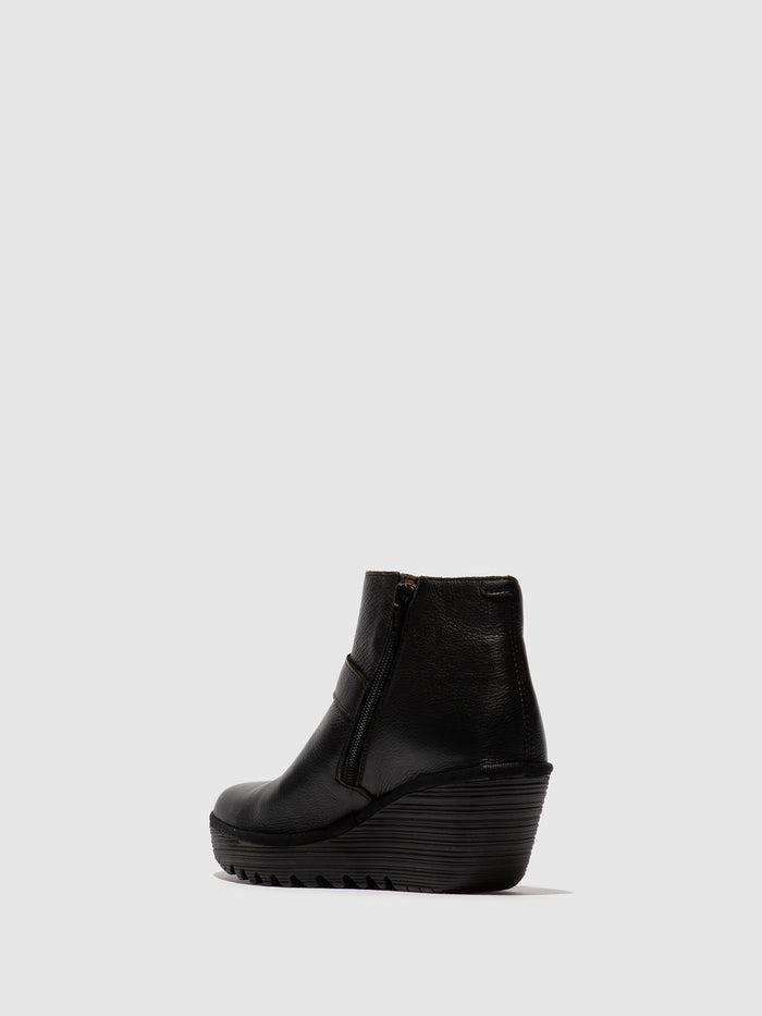 Flowfold Buckle Ankle Boots YORT597FLY DUBLIN BLACK
