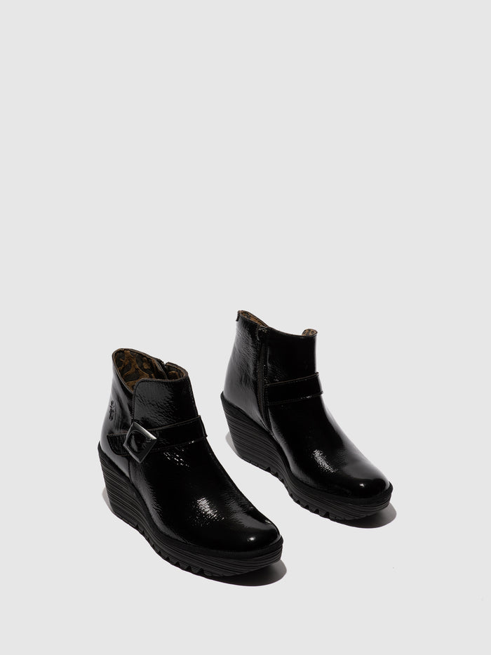 Flowfold Buckle Ankle Boots YORT597FLY NAPPALAK BLACK