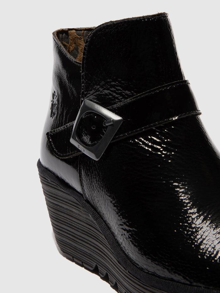 Flowfold Buckle Ankle Boots YORT597FLY NAPPALAK BLACK