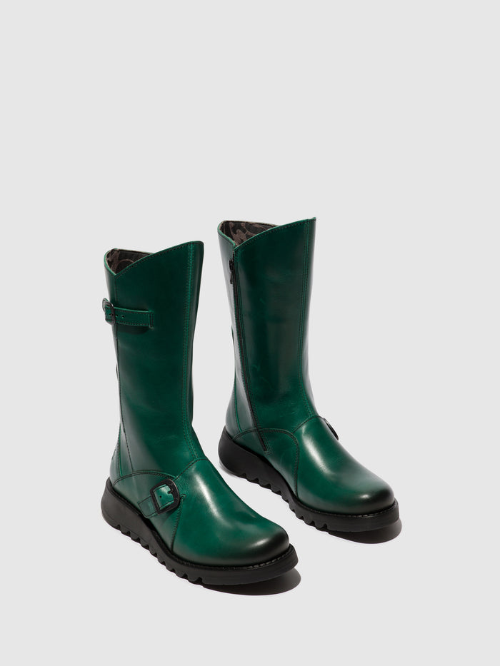 Flowfold Buckle Boots MES 2 SHAMROCK GREEN (BLACK SOLE)