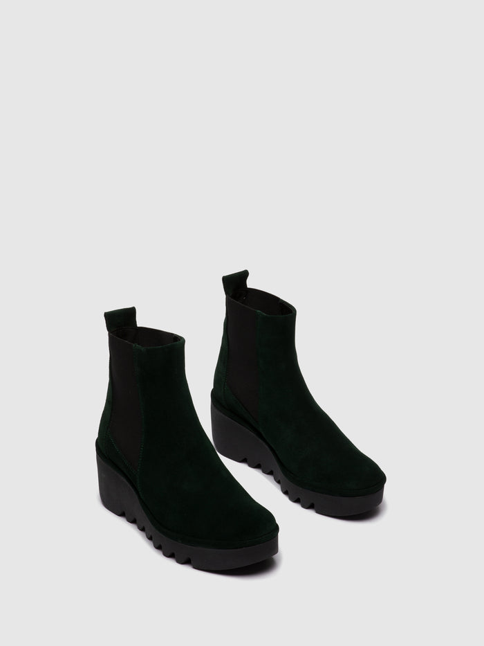 Flowfold Chelsea Ankle Boots BAGU233FLY OILSUEDE GREEN FOREST