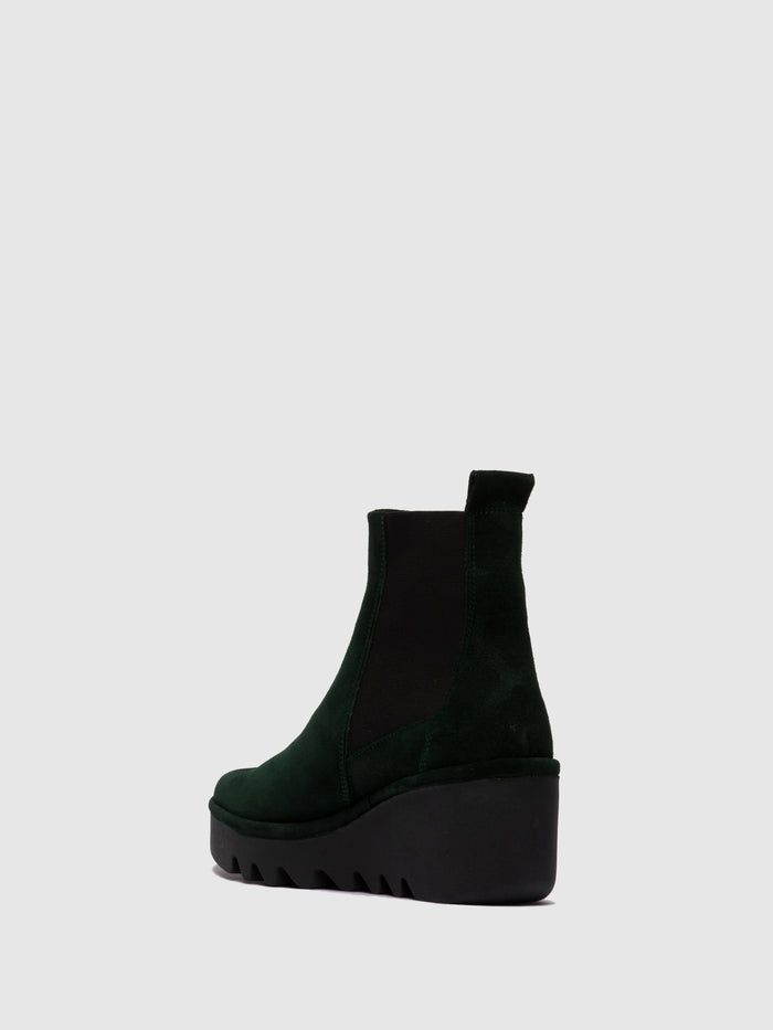 Flowfold Chelsea Ankle Boots BAGU233FLY OILSUEDE GREEN FOREST