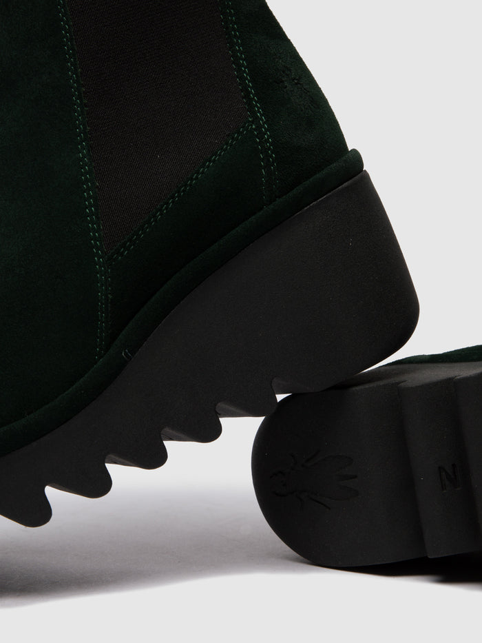 Flowfold Chelsea Ankle Boots BAGU233FLY OILSUEDE GREEN FOREST