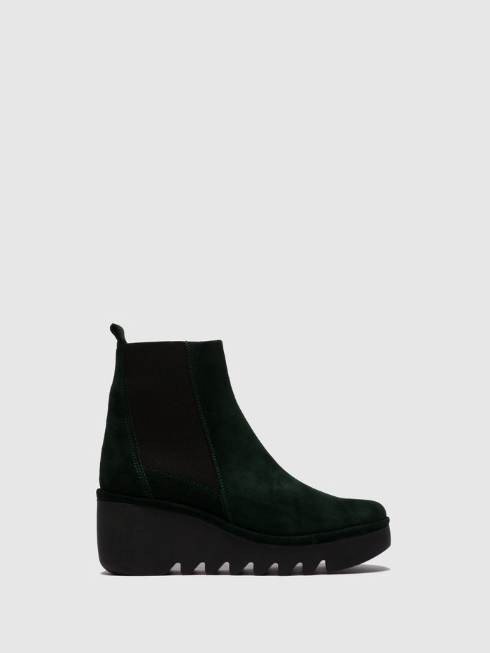 flowfold Chelsea Ankle Boots BAGU233FLY OILSUEDE GREEN FOREST
