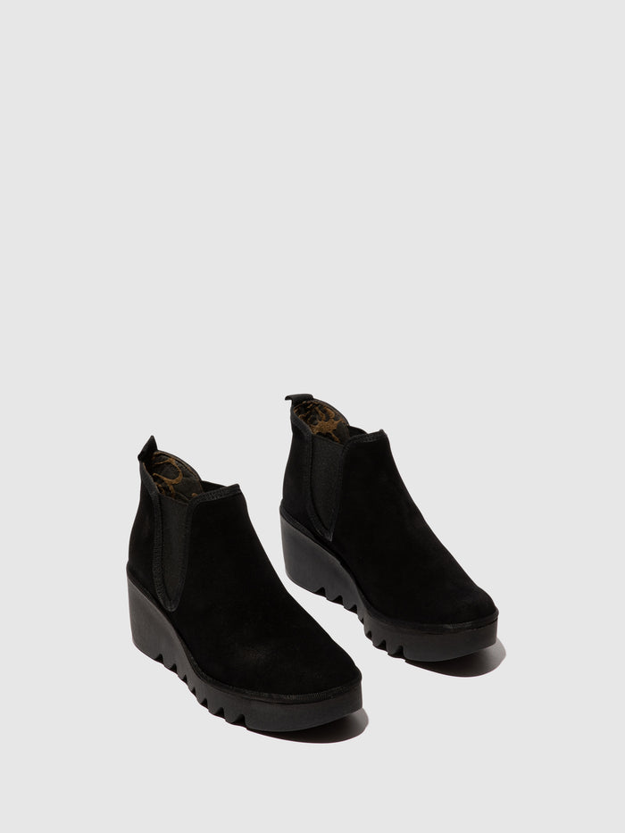 Flowfold Chelsea Ankle Boots BYNE349FLY OIL SUEDE BLACK