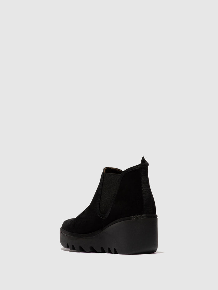 Flowfold Chelsea Ankle Boots BYNE349FLY OIL SUEDE BLACK