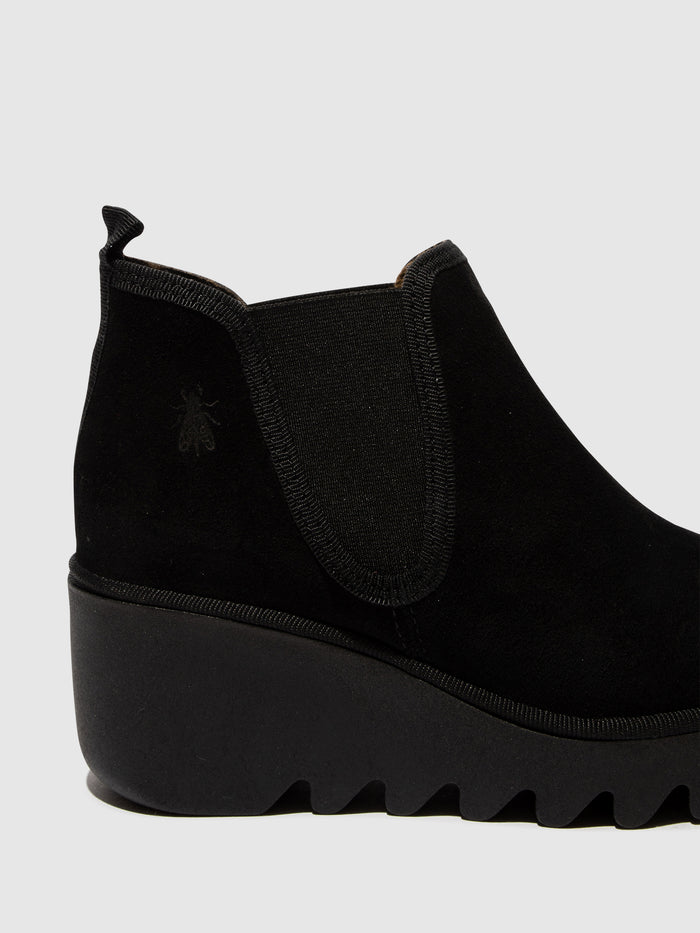 Flowfold Chelsea Ankle Boots BYNE349FLY OIL SUEDE BLACK