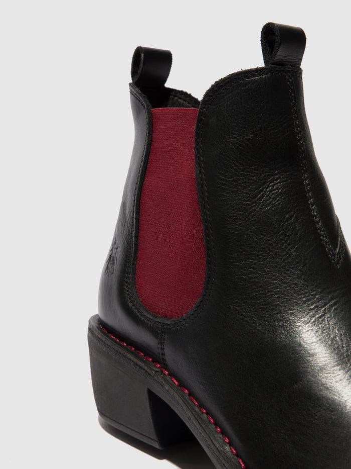 Flowfold Chelsea Ankle Boots MEME030FLY BLACK (BRICK ELASTIC)