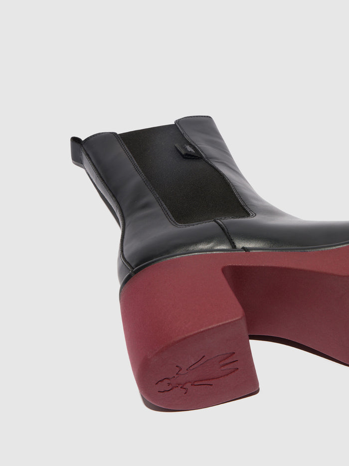 Flowfold Chelsea Ankle Boots MOYA25FLY BLACK (WINE SOLE)