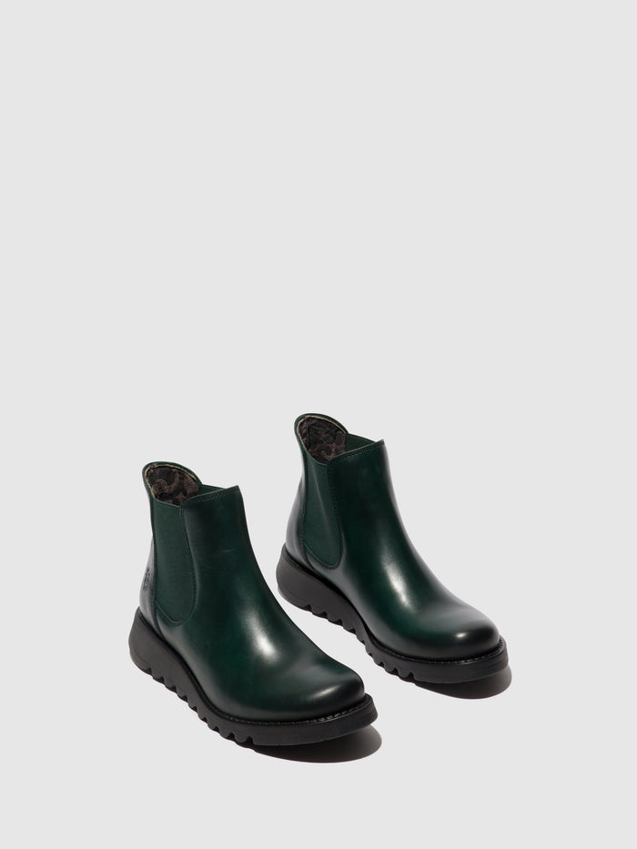 Flowfold Chelsea Ankle Boots SALV PETROL (PETROL ELASTIC)