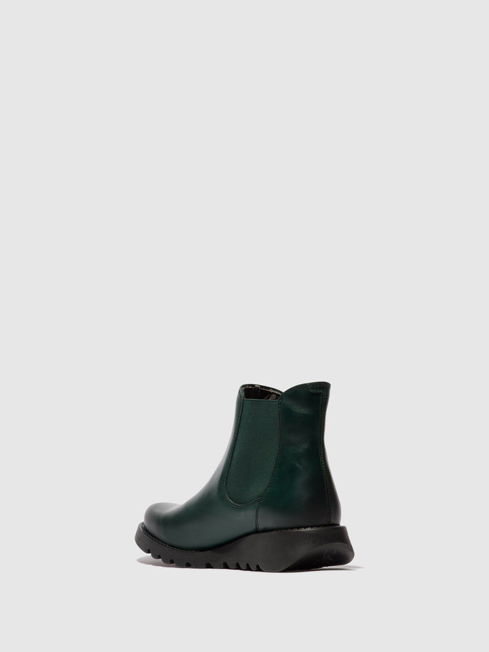 Flowfold Chelsea Ankle Boots SALV PETROL (PETROL ELASTIC)