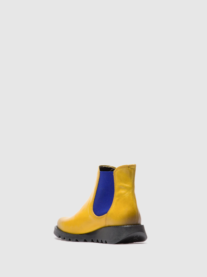Flowfold Chelsea Ankle Boots SALV RUG MUSTARD (BLUE ELASTIC)