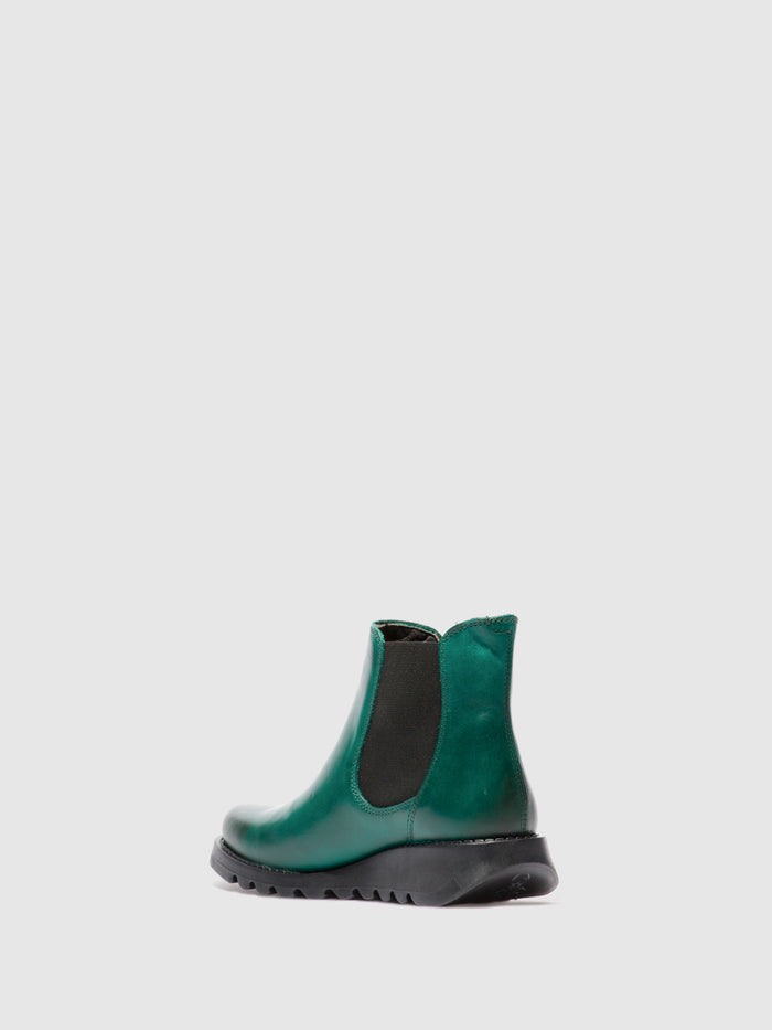 Flowfold Chelsea Ankle Boots SALV RUG SHAMROCK GREEN (BLACK ELASTIC)