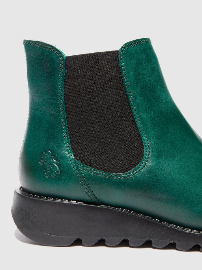 Flowfold Chelsea Ankle Boots SALV RUG SHAMROCK GREEN (BLACK ELASTIC)