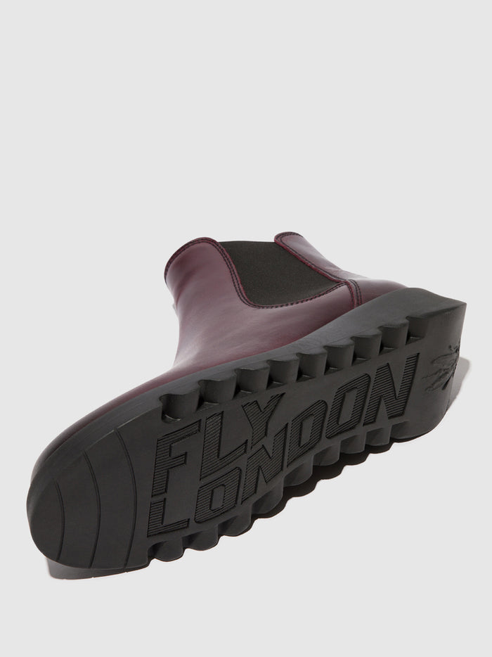 Flowfold Chelsea Ankle Boots SALV WINE (BLACK ELASTIC)