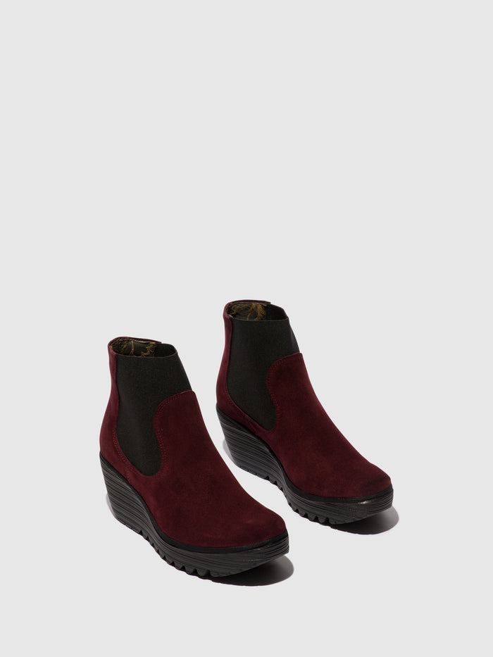 Flowfold Chelsea Ankle Boots YADE398FLY OIL SUEDE WINE