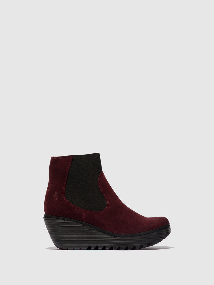 flowfold Chelsea Ankle Boots YADE398FLY OIL SUEDE WINE