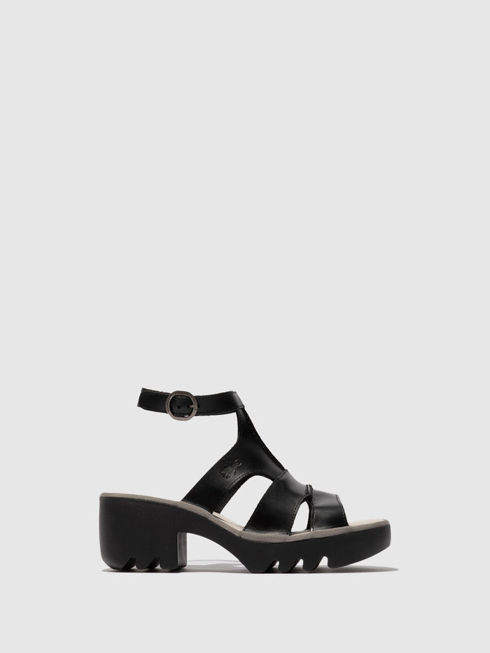 flowfold Ankle Strap Sandals TAWI496FLY BLACK