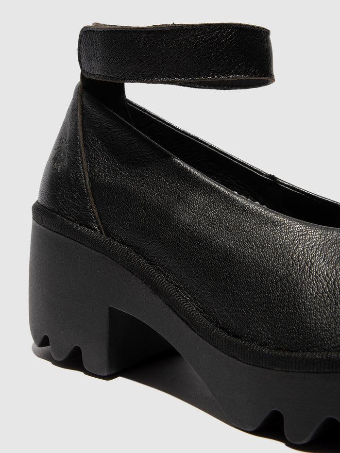 Flowfold Ankle Strap Shoes TIRY497FLY BLACK
