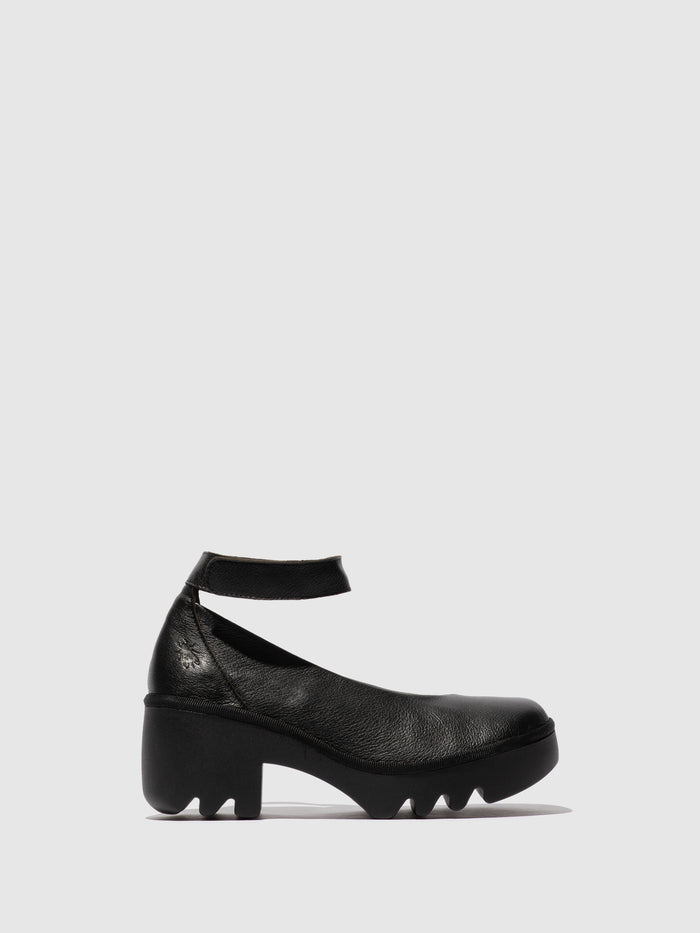 flowfold Ankle Strap Shoes TIRY497FLY BLACK