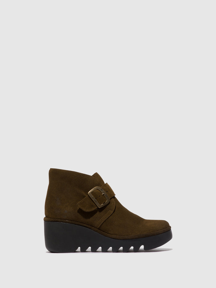 flowfold Buckle Ankle Boots BIRT397FLY SLUDGE