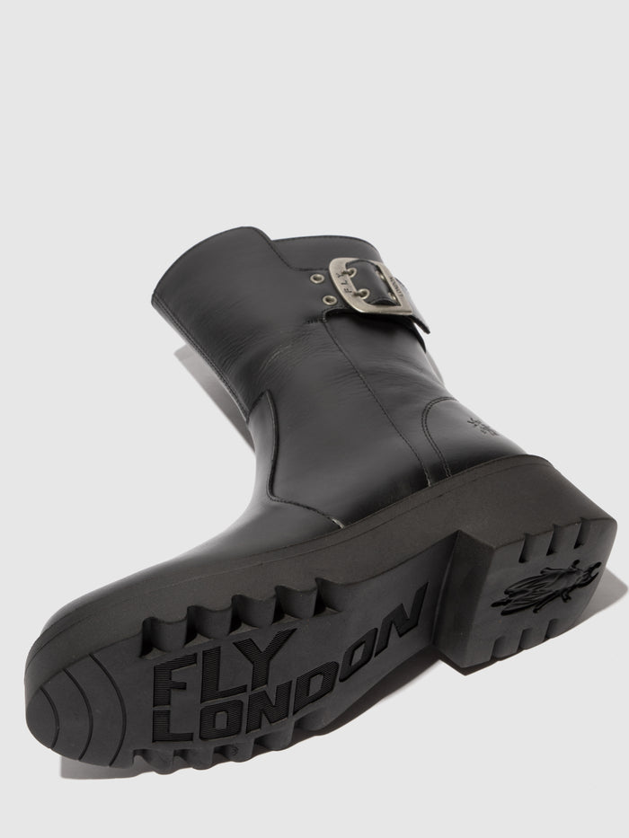 Flowfold Buckle Ankle Boots MAZZ127FLY BLACK