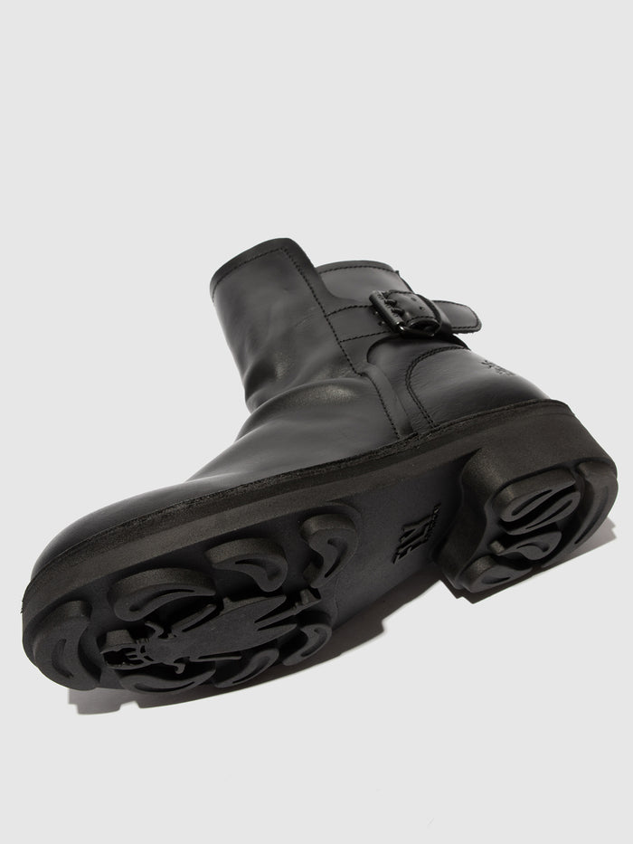 Flowfold Buckle Ankle Boots NAFE142FLY BLACK