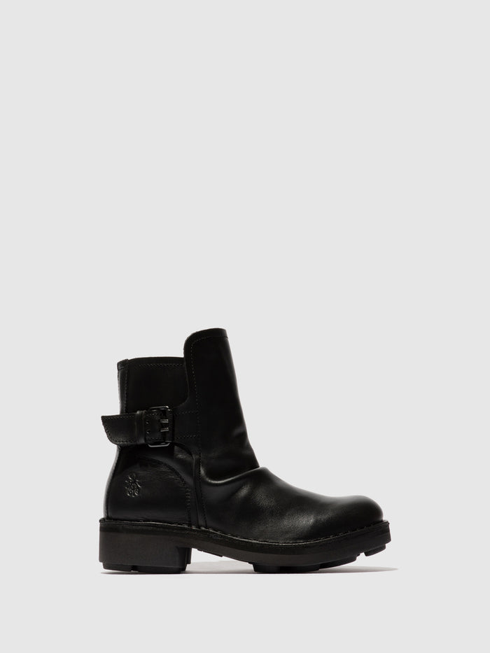 flowfold Buckle Ankle Boots NAFE142FLY BLACK