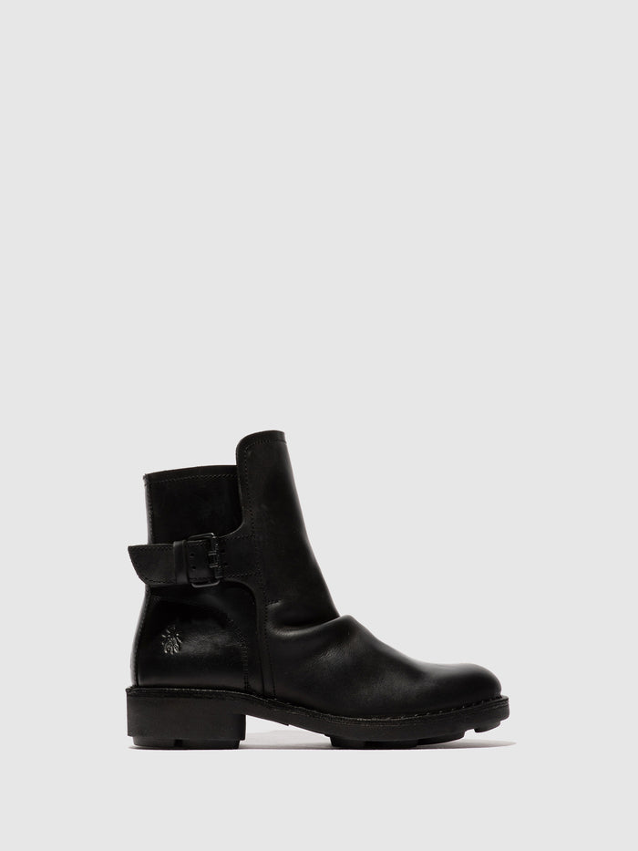 flowfold Buckle Ankle Boots NURY175FLY BLACK