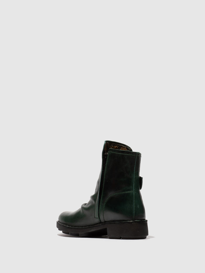 Flowfold Buckle Ankle Boots NURY175FLY PETROL