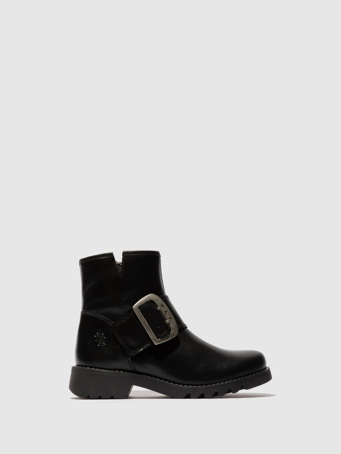 flowfold Buckle Ankle Boots RILY991FLY RUG BLACK
