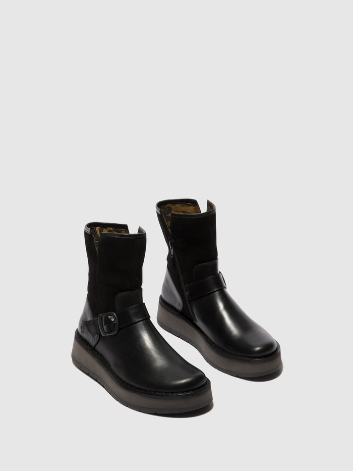 Flowfold Buckle Ankle Boots RUTH101FLY BLACK