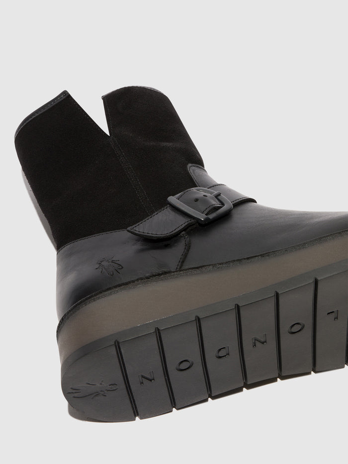 Flowfold Buckle Ankle Boots RUTH101FLY BLACK