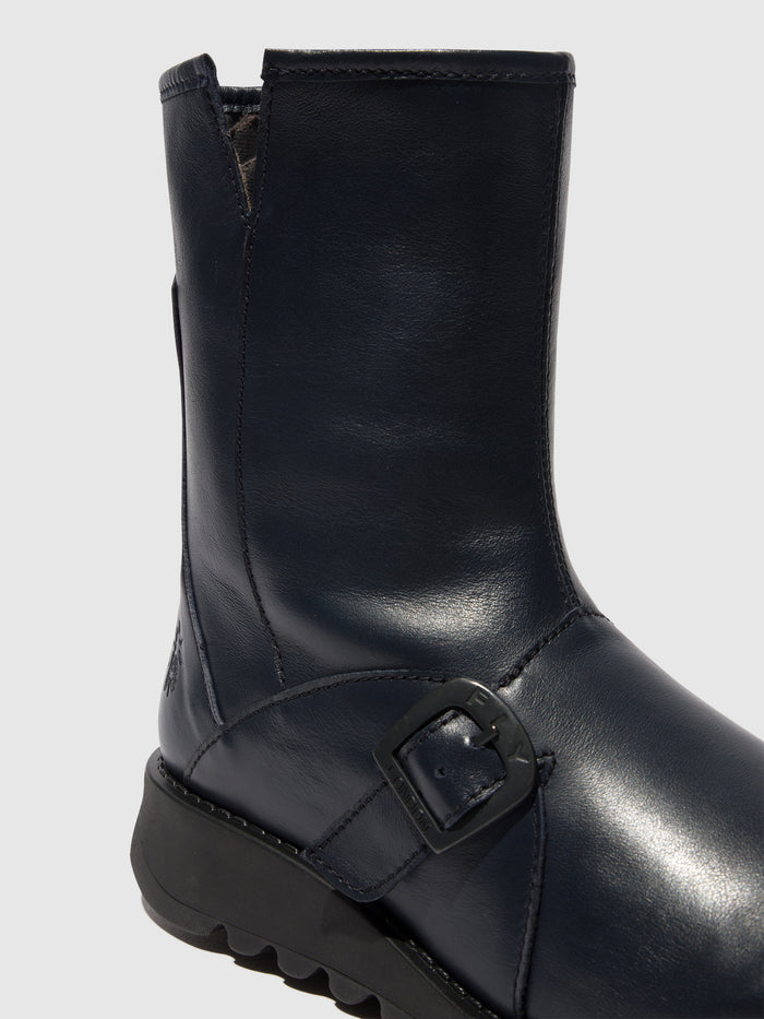 Flowfold Buckle Ankle Boots SABE013FLY NAVY