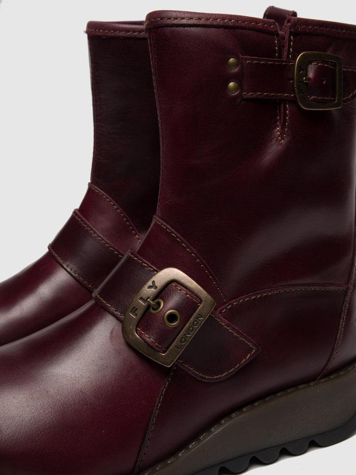 Flowfold Buckle Ankle Boots SINO525FLY PURPLE