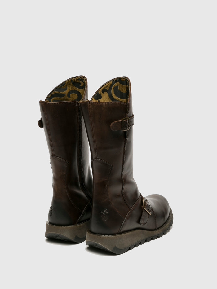 Flowfold Buckle Boots MES 2 DK BROWN