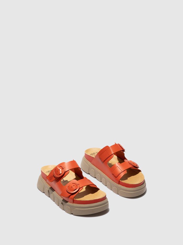 Flowfold Buckle Mules CIDE946FLY SCARLET