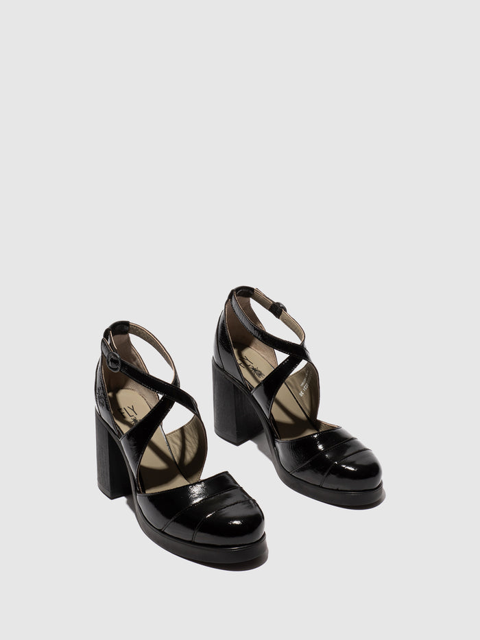 Flowfold Buckle Sandals SERD333FLY BLACK