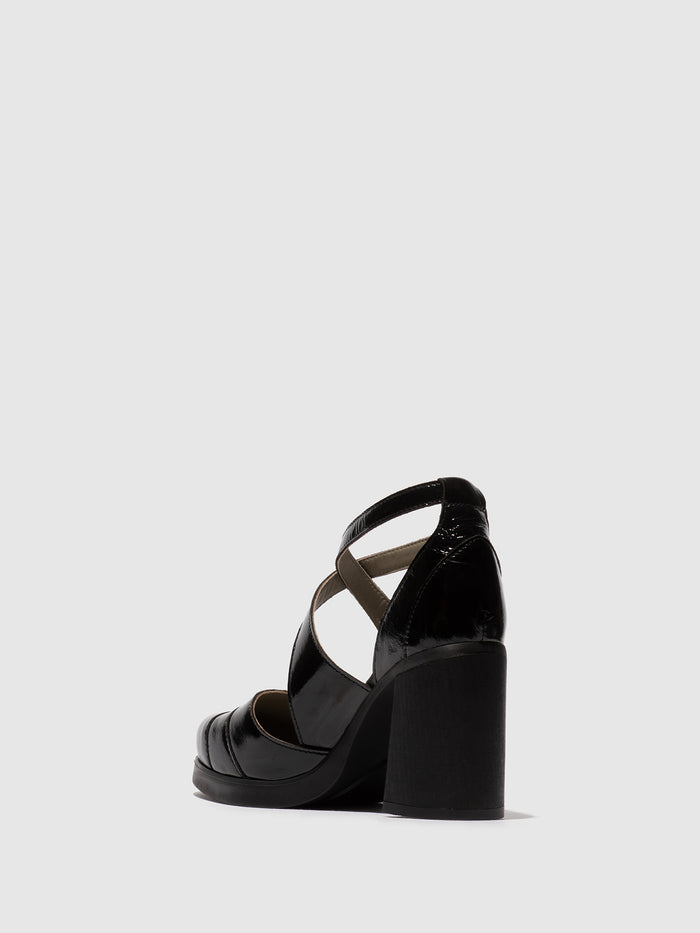 Flowfold Buckle Sandals SERD333FLY BLACK