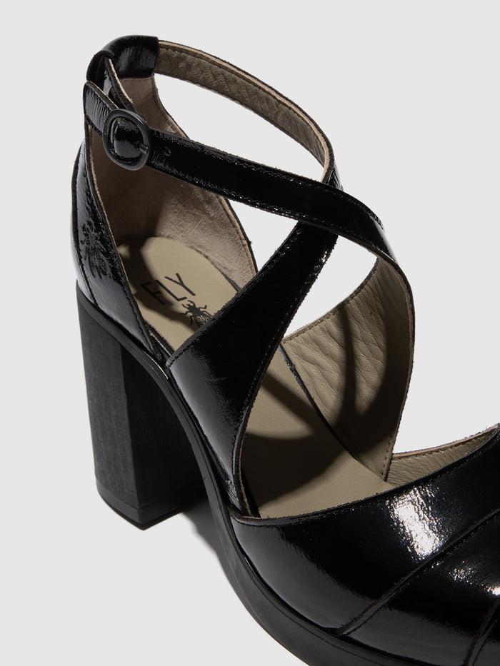 Flowfold Buckle Sandals SERD333FLY BLACK