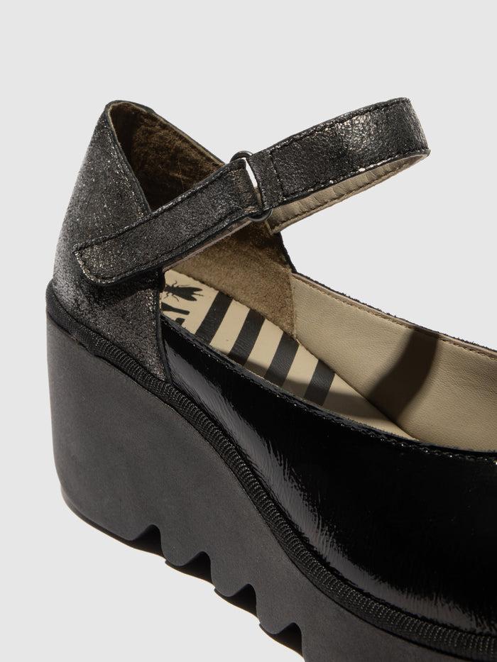 Flowfold Buckle Shoes BAWO543FLY BLACK/SILVER