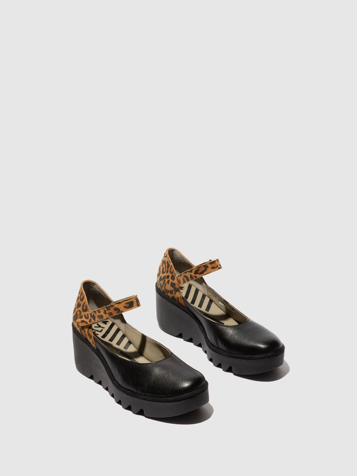 Flowfold Buckle Shoes BAWO543FLY BLACK/TAN