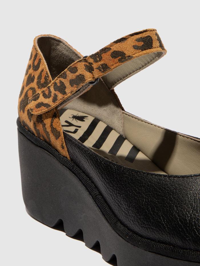 Flowfold Buckle Shoes BAWO543FLY BLACK/TAN