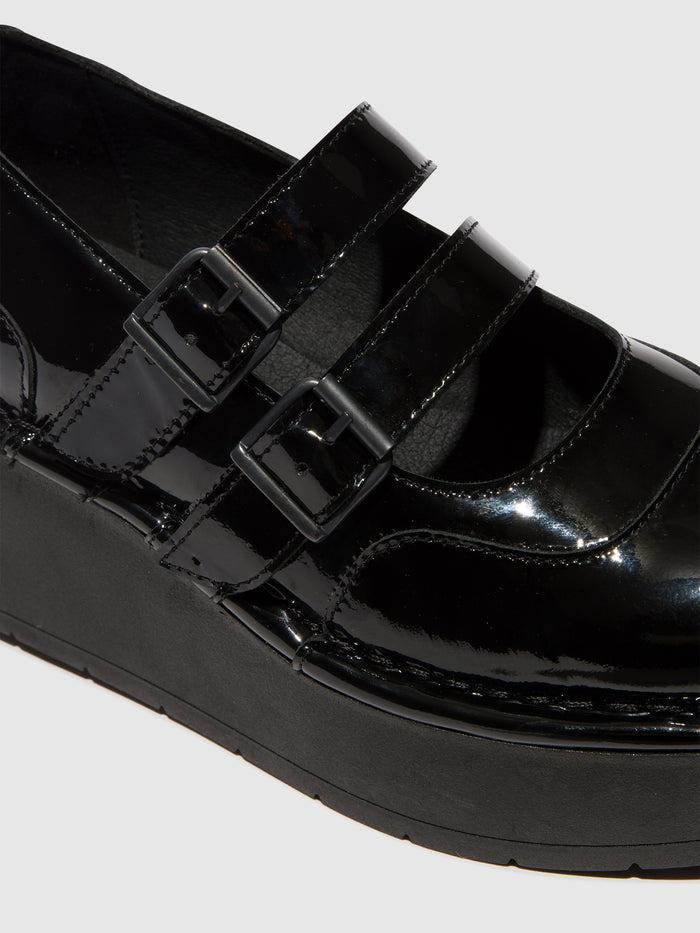 Flowfold Buckle Shoes HEDI255FLY ATLANTIS BLACK