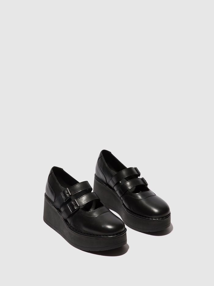 Flowfold Buckle Shoes HEDI255FLY BLACK