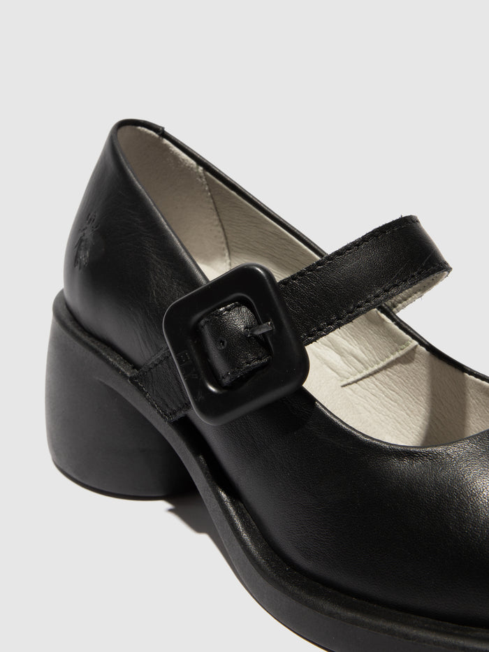 Flowfold Buckle Shoes HUVI044FLY DUBLIN BLACK