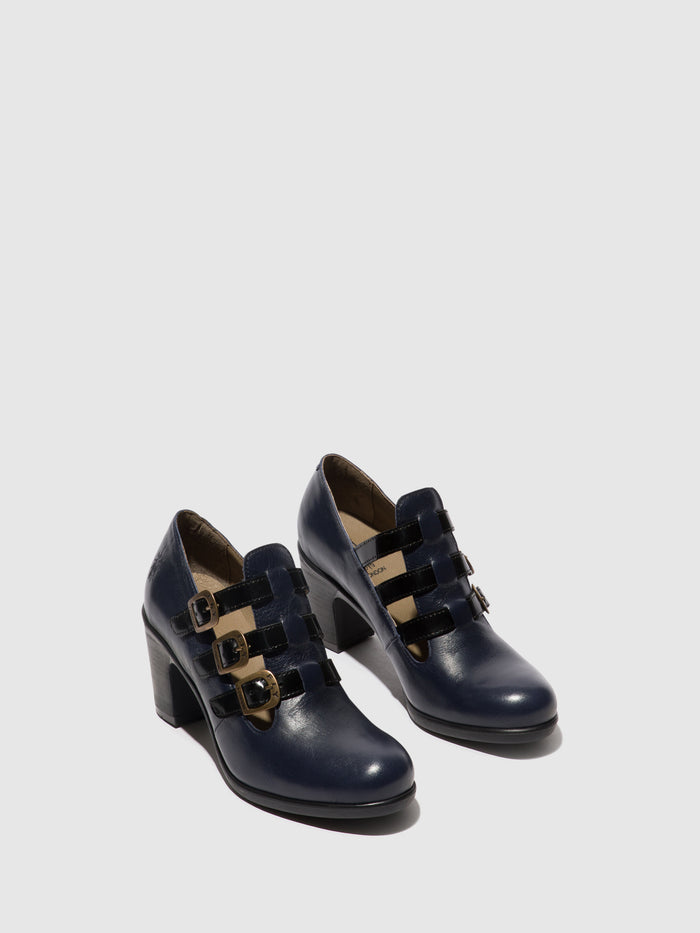 Flowfold Buckle Shoes KACY011FLY NAVY/BLACK