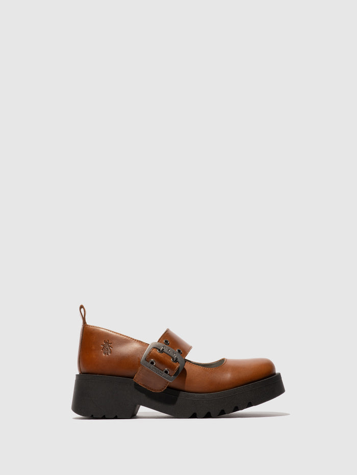 flowfold Buckle Shoes MOCH126FLY MID. BROWN